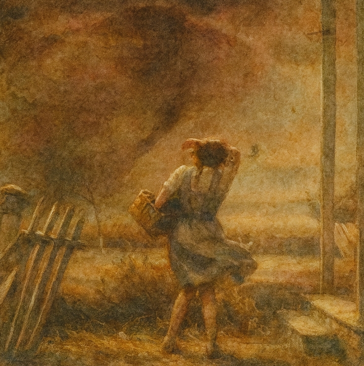 カンザスを襲う竜巻のシーン