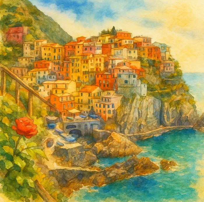 物語の舞台と美しいモデル