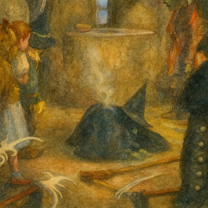 悪い魔女が溶けて死ぬ場面の衝撃的な映像