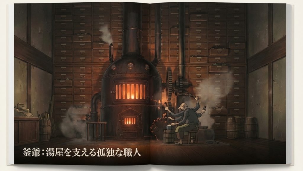 「千と千尋の神隠し」のキャラクタ釜爺（かまじい）