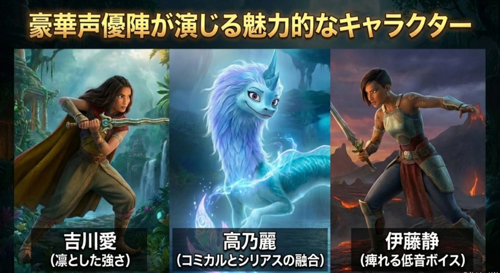 ラーヤやナマーリなど主要キャラ