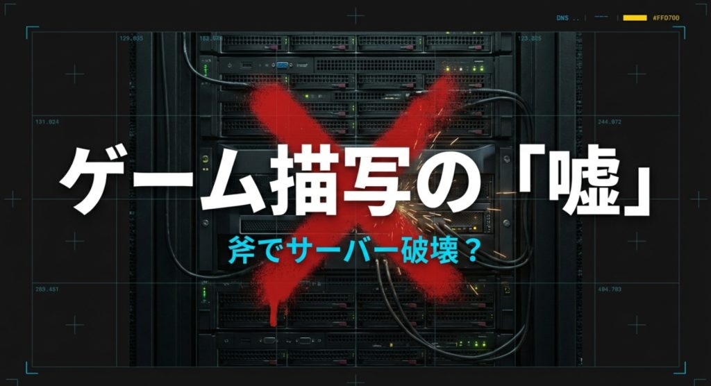 ゲームの描写が意味不明で没入できない背景を示す画像。
