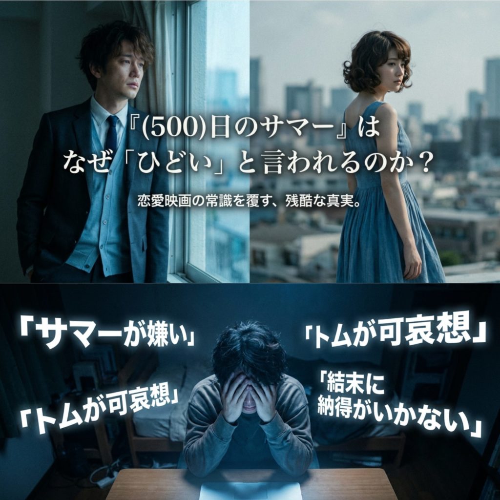 500日のサマーがひどい？結末のネタバレやサマー嫌い説を徹底考察を示す画像。