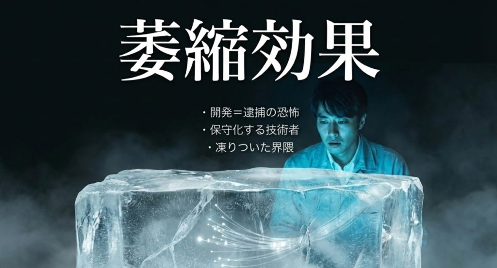 エンジニアへの萎縮効果が招いたを示す画像。