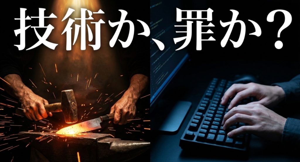 技術か罪かを示す画像。