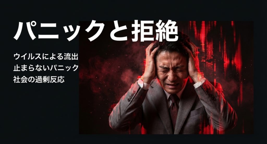 国全体がパニックに近い状態になっていたを示す画像。